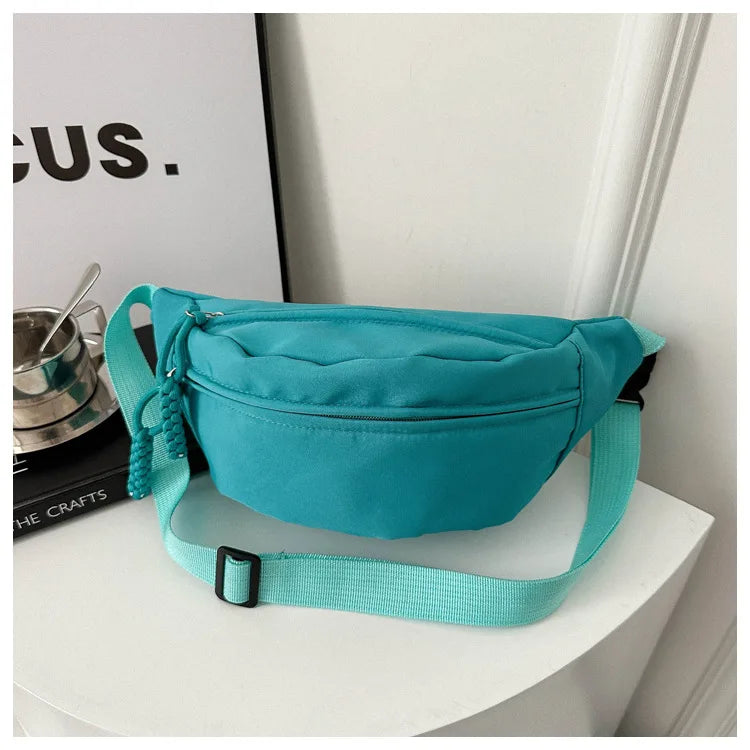 “Women’s Canvas Chest Bag – Sling Crossbody Fanny Pack, Waist Belt Bag for Running & Casual Use”