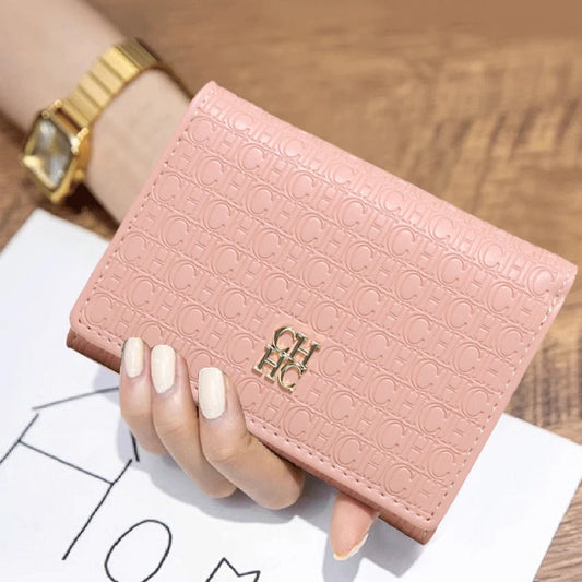 “Carolina Herrera Women’s Wallet – Stylish Minimalist Handbag in Macaron Color”