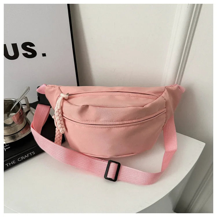 “Women’s Canvas Chest Bag – Sling Crossbody Fanny Pack, Waist Belt Bag for Running & Casual Use”