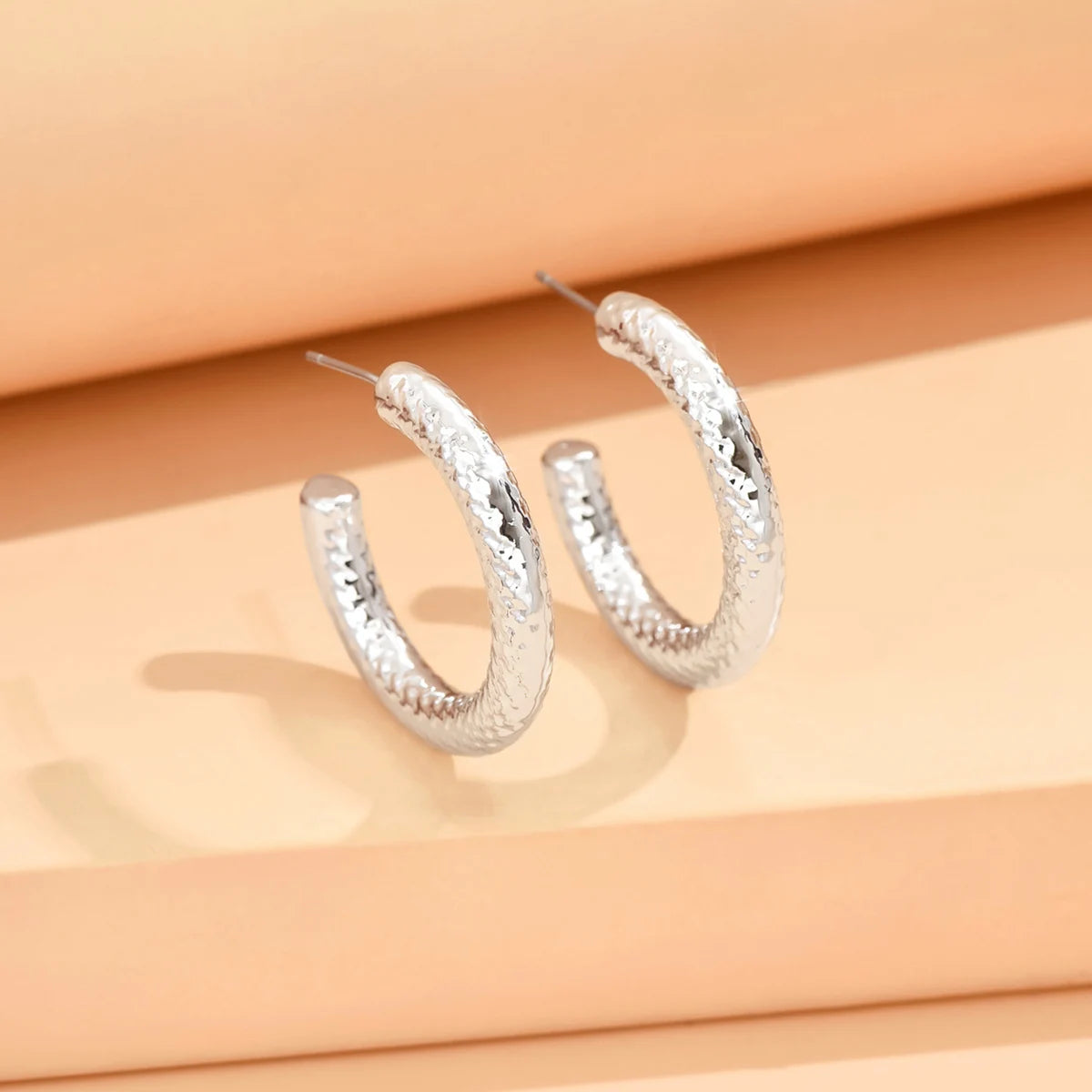 Geometric Irregular Metallic Color Earrings for Women 2024 Minimalist Style Personality Earrings Trendy Jewelry Gift