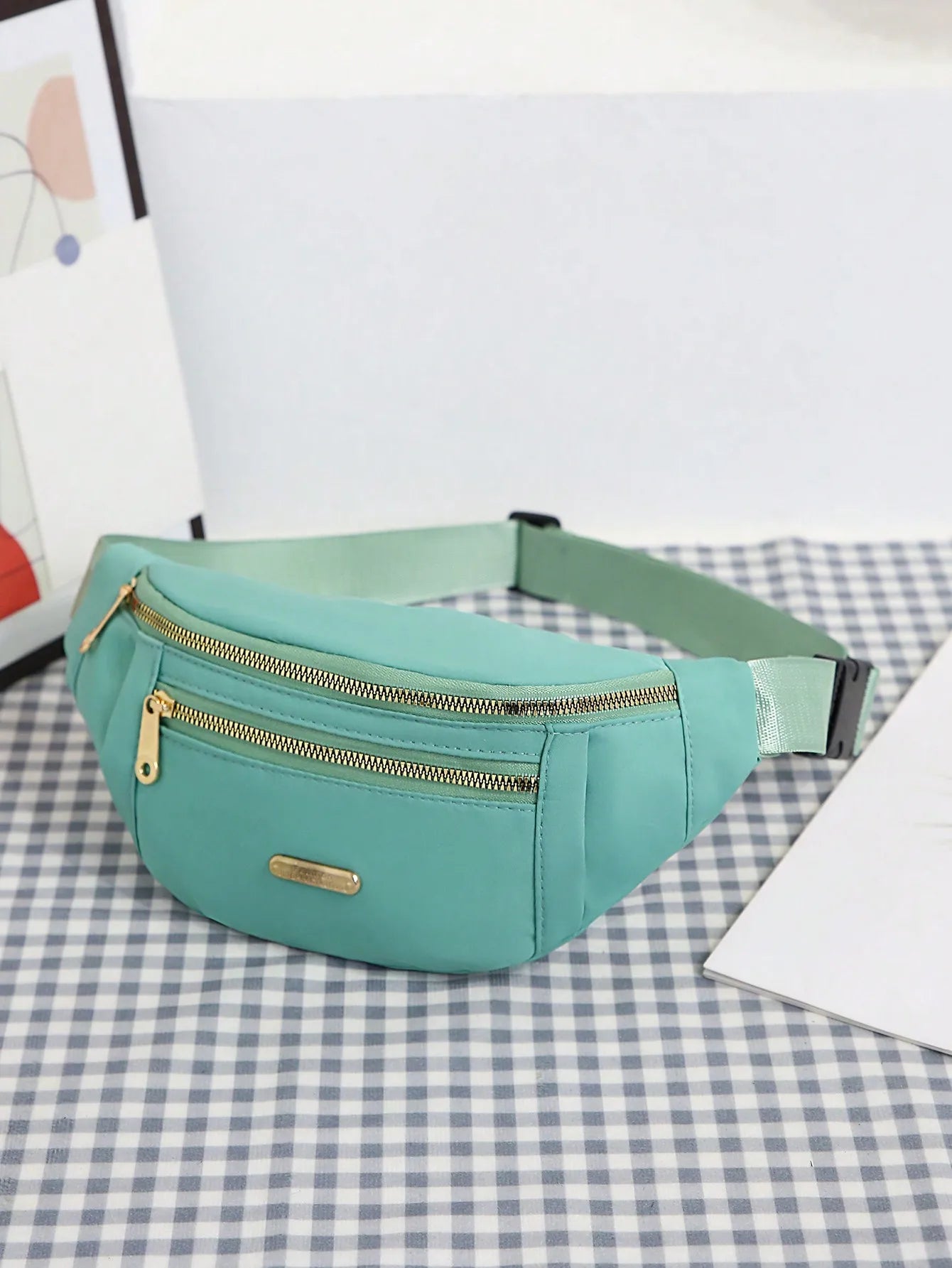 Women’s Minimalist Sports Waist Bag – Multi-Layer Crossbody Fanny Pack