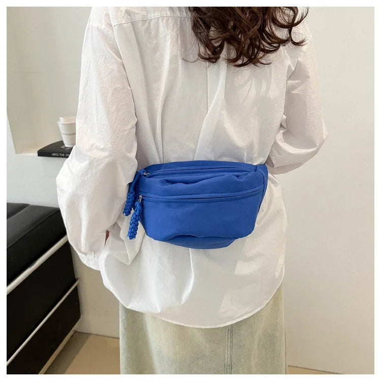 “Women’s Canvas Chest Bag – Sling Crossbody Fanny Pack, Waist Belt Bag for Running & Casual Use”