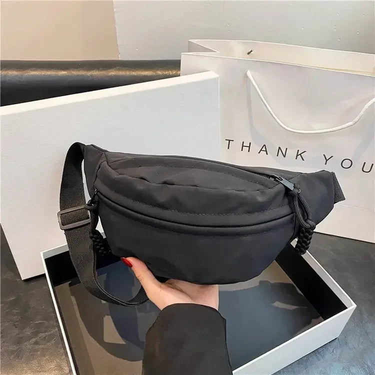 “Women’s Canvas Chest Bag – Sling Crossbody Fanny Pack, Waist Belt Bag for Running & Casual Use”