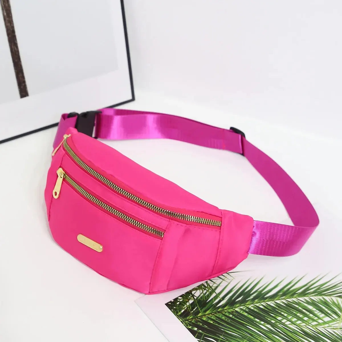 Women’s Minimalist Sports Waist Bag – Multi-Layer Crossbody Fanny Pack