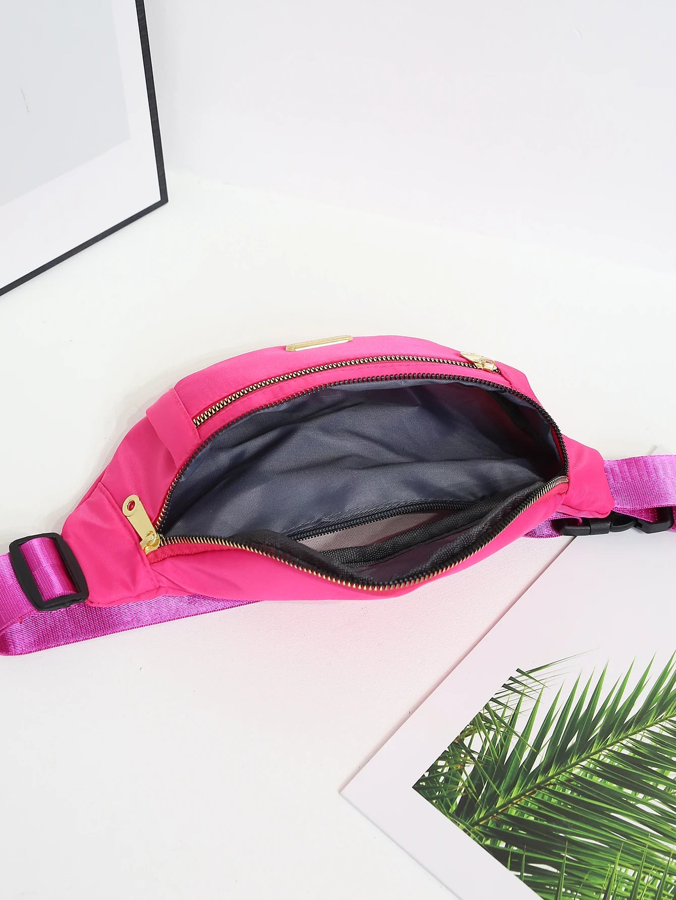 Women’s Minimalist Sports Waist Bag – Multi-Layer Crossbody Fanny Pack
