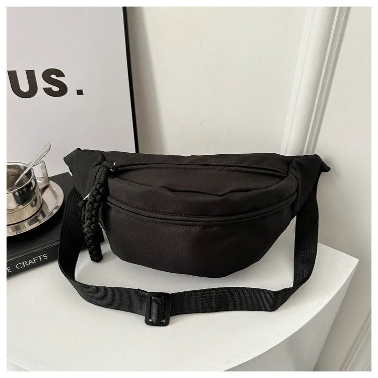 “Women’s Canvas Chest Bag – Sling Crossbody Fanny Pack, Waist Belt Bag for Running & Casual Use”