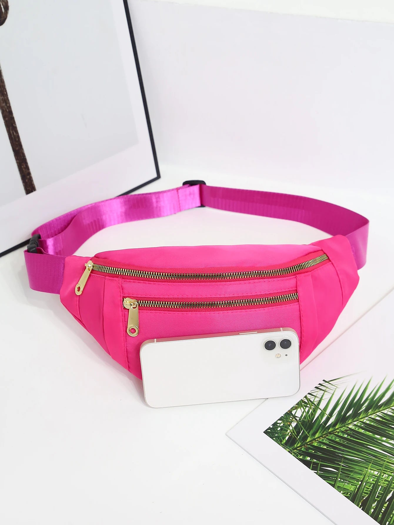 Women’s Minimalist Sports Waist Bag – Multi-Layer Crossbody Fanny Pack