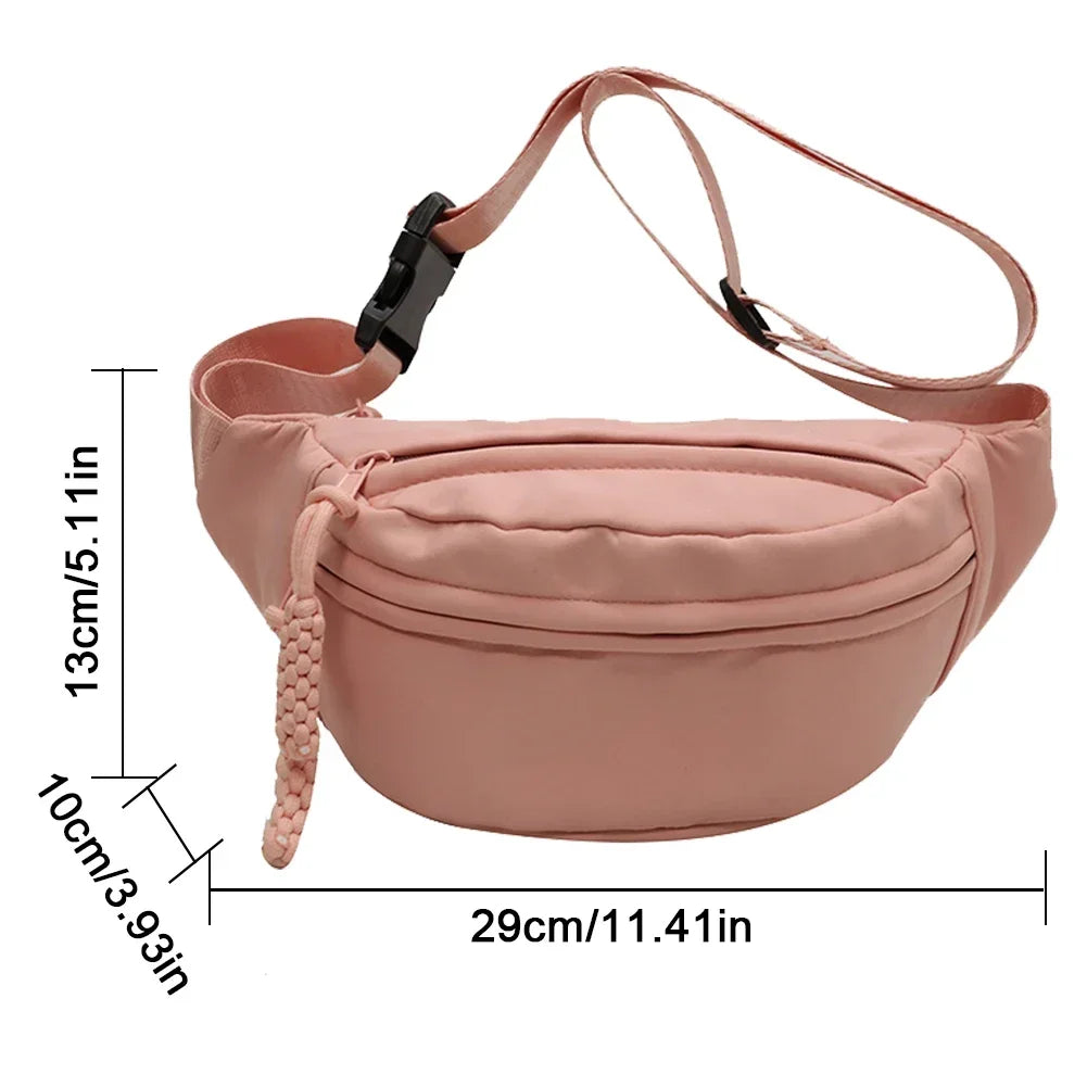“Women’s Canvas Chest Bag – Sling Crossbody Fanny Pack, Waist Belt Bag for Running & Casual Use”