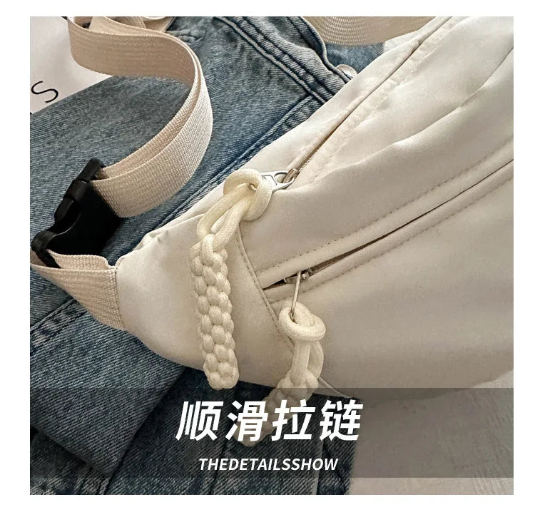 “Women’s Canvas Chest Bag – Sling Crossbody Fanny Pack, Waist Belt Bag for Running & Casual Use”