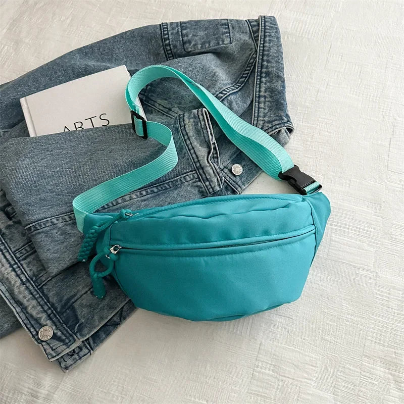 “Women’s Canvas Chest Bag – Sling Crossbody Fanny Pack, Waist Belt Bag for Running & Casual Use”
