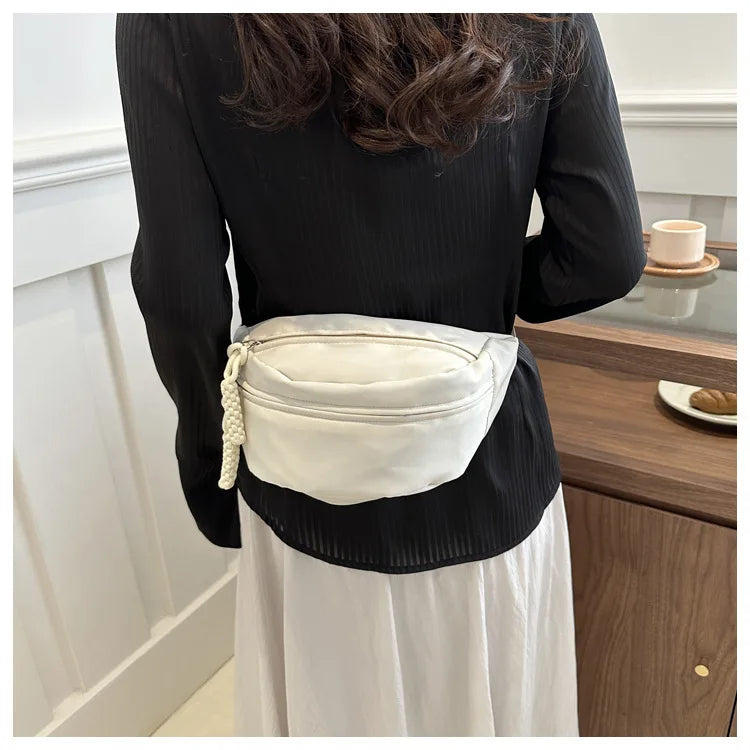 “Women’s Canvas Chest Bag – Sling Crossbody Fanny Pack, Waist Belt Bag for Running & Casual Use”